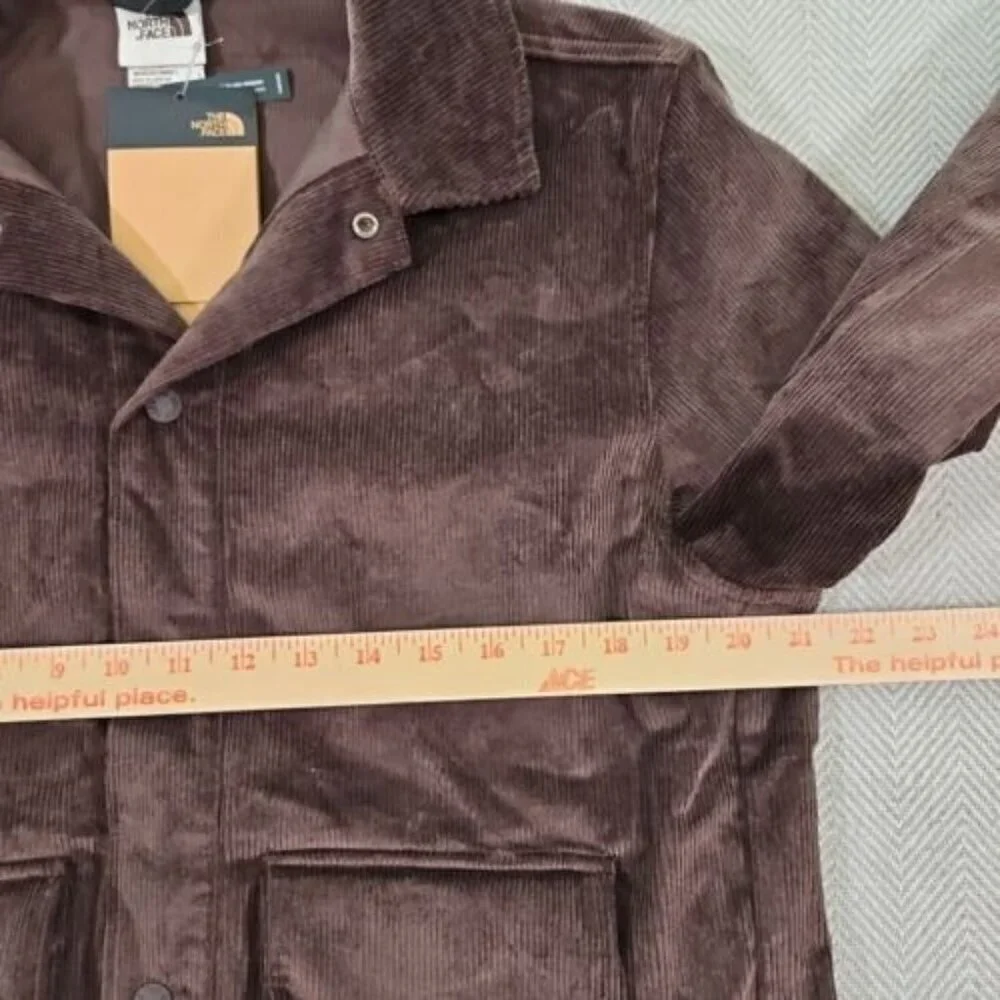 The North Face Men's Size Small Utility Cord‎ Shacket Coal Brown Corduroy NWT